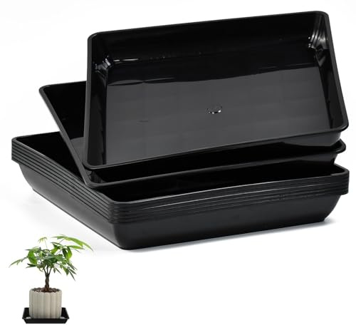 Huucozn 8 Stück Untersetzer Blumentopf Eckig Pflanztopf Pflanzen Untersetzer25x25 cm Pflanzkübel Rechteckig Quadratische Blumenuntersetzer Blumentopfuntersetzer Untersetzer für blumentöpfe Pflanzen