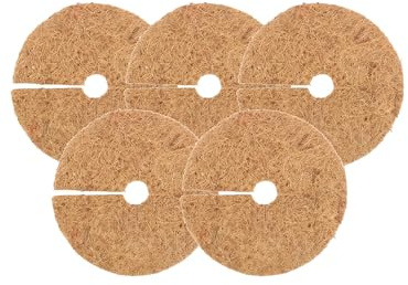 Wacredo Tappetino in cocco rotondo, protezione invernale e antigelo per piante in vaso, protezione per piante in 100% fibre di cocco, disco per pacciamatura (20 cm – 80 cm Ø) (Ø 30 cm, 5 pezzi)