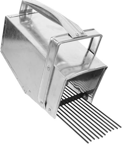 AKOOSY Récolteur De Fruits Inoxydable Résistant avec Râteau à Dents Ressort Outil De Jardinage Pratique pour Récolte De Baies Et Bleuets Outil Main Ergonomique pour Récolte Facile Dommage