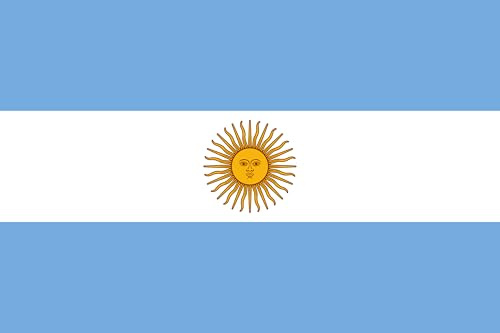 Durabol Bandera de Argentina, Tela, Celeste y Blanca con Sol de Mayo, 150 x 90 cm, Decoración Patriótica (Poliéster 150x90cm)