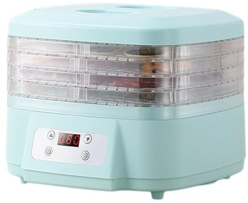 Deshidratador de Alimentos de 3, 5 y 6 Capas para Dulces y refrigerios, Temperatura Constante de 35-80 °C, Temporizador, circulación de Aire de 360 Grados, Apto para Vegetales y ca