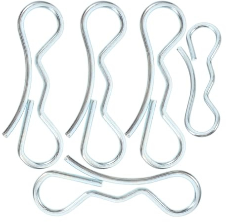 Levemolo Kit 5 Clip per Perno di Traino a Chiusura Farfalla, Perni di Coppiglia per Ponte, Accessori Resistenti per Tosaerba, per Uso Esterno e Marino, Compatti e Leggeri