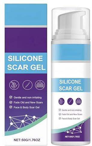 Silicone Scar Gel, Smoothing Scar Gel for Old & New Scars, Stretch Marks, 50g