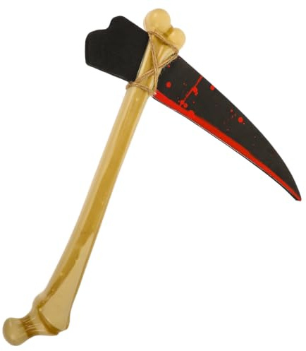 Healeved Hoz de Hueso Simulada para Disfraces de Halloween Material Plástico Resistente y Apariencia Realista Adecuado para Accesorios de Terror en Fiestas