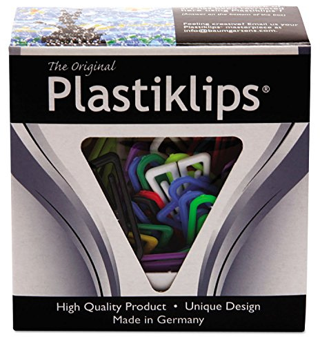 Baumgartens LP0600 Plastiklips Paper Clips, Large, Assorted Colors, 200/Box