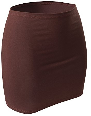 CFLEX Damen Variotube-Nierenwärmer, Shirtverlängerung, Minirock aus Baumwolle - Chestnut XS-S