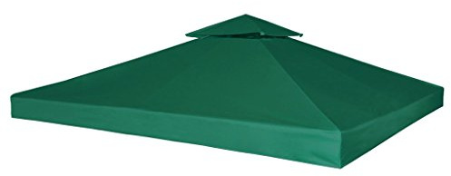 Festnight Telo Impermeabile Ricambio per Gazebo Coperture per Esterno Tettoie Telone Ombreggiante Telo Impermeabile Esterno 310g/m² Verde 3x3m