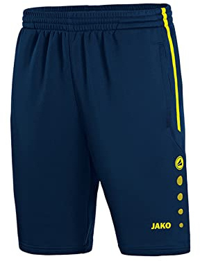 JAKO Herren Trainingsshorts Active, Marine/Neongelb, M