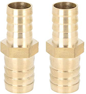 X AUTOHAUX 2 Stk. 19 bis 16mm Messing Barb Schlauchreduzierer Klebepresse Fitting für Auto | Montage für das Auto