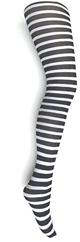 MYSASI Collant a righe per ragazze, morbidi ed elastici, età 6-14 anni, perfetti per scuola, danza, uso quotidiano e Halloween - Collant a righe lavabili in lavatrice - Collant per Halloween e feste