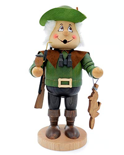 Kuhnert - Original Erzgebirgische Holzkunst Räuchermann Räucherfigur 22cm - Jäger