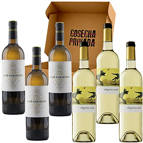 Vino Blanco Verdejo de Rueda - Pack 3 bot José Pariente - 3 bot El Perro Verde. Caja 6 botellas 100% Verdejo Vino blanco de Rueda. Seleccionado y Enviado por Cosecha Privada