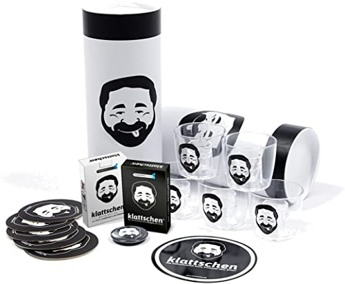 DENKRIESEN - klattschen® Trinkspiel - Offizielles Geschenkset Doppelpack mit 60 wasserfesten Karten | Partyspiel für 2-10 Spieler | Ideal für Junggesellenabschied, Geburtstag & Partyspaß