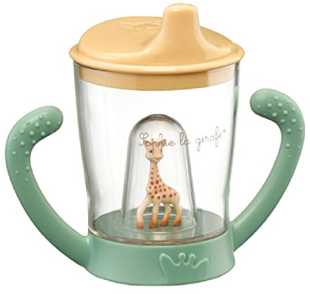 Sophie la Girafe Auslaufsichere Tasse Pastell 180 ml ergonomisch Baby ab 6 Monaten