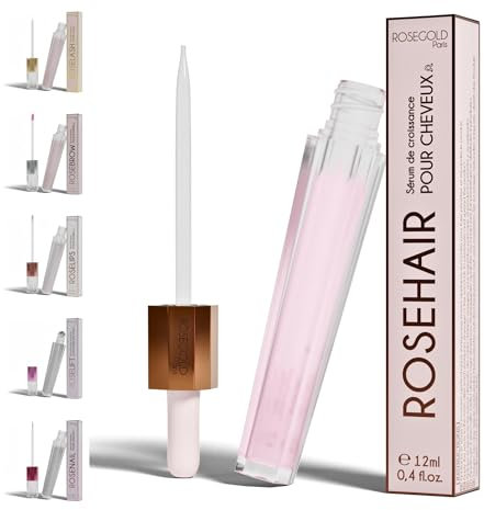 ROSEGOLD ROSEHAIR Sérum Intensivo para Pelo - Tratamiento Fortalecedor e intensivo - 96% ingredientes naturales - estimula el crecimiento del pelo y cuero cabelludo - Cruelty free Vegano (1 Mes)
