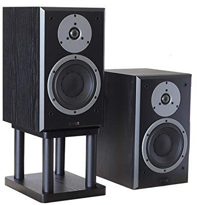 LIPJIA Supports de Haut-parleurs,1 Paire de Panneaux Haute densité Surround 25 mm + Colonne métallique 32 mm, pour Haut-parleurs d'étagère jusqu'à 50 LB