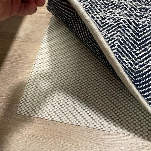 HDCRYSTALGIFTS 2 Stück 60 x 250 cm rutschfeste Teppichunterlage Für Hartholzböden, rutschfeste Teppich Polster für Fliesenböden, weiße Teppichmatte