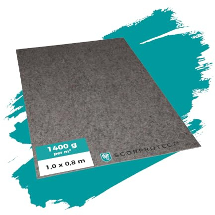 15 x Scorprotect® Robuste Vliesfaserplatte 1,0 m x 0,8 m Schutz-Platte Abdeckplatte 1400 g/m²