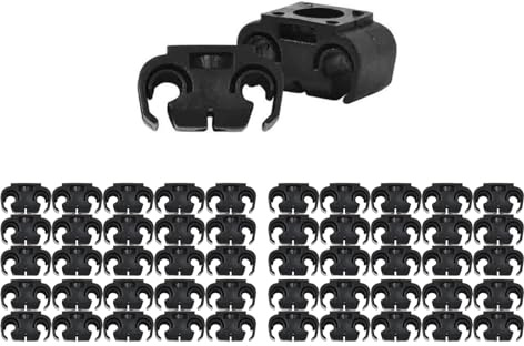 Wjelet 50 Stück Auto Bremsleitung Clip, Kunststoff Bremsleitung Halter Bremsschlaeuche Clip für 4,75mm-5 mm Bremsschlauch 811611797 (Schwarz)