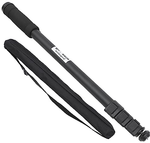 CAXUSD Monopiede Estensibile Leggero e Portatile per Fotocamera, Lega di Alluminio, Supporto Stabile, Portata Massima 3kg, per Viaggi e Riprese