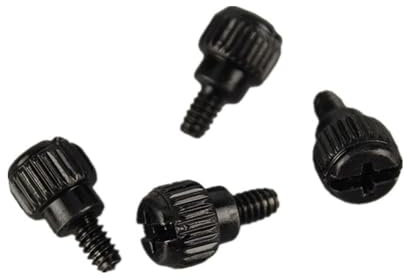 DEPYEE 10 Stück 6# -32 * 5 Computer-PC-Gehäusekühlung Runde werkzeuglose Einstellschraube Rändelschrauben Rändelschraube M3.5(Black)