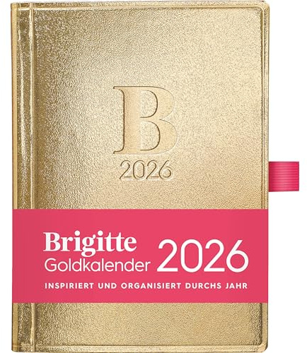 DUMONT - BRIGITTE GOLD CALENDRIER 2026 - Agenda de poche format livre - 10x14cm - Lifestyle & Organisation