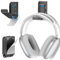 Gaming Headset Halterung, Universal Faltbar Kopfhörerhalter, Selbstklebend Kopfhörer Halter Tisch für Alle Kopfhörergrößen, Gaming Headset und Kopfhörerdisplay - 1 Stück Schwarz