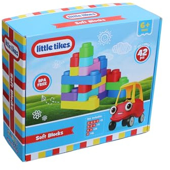 Little Tikes Softbausteine - Montessori Spielzeug Baby - Balanciersteine Für Kinder - Motorikspielzeug Ab 1 Jahr - Weiche Bausteine - Bauklötze Ab 1 Jahr - Stapelturm - Bauklötze XXL (21, Stück)