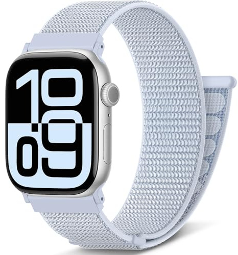 AMSKY Nylon Sport Loop Band kompatibel med Apple Watch 40mm 42mm 46mm 44mm 45mm 41mm 38mm 49mm, för iWatch Series 11 10 9 8 7 6 5 4, Ultra SE 3 2 1