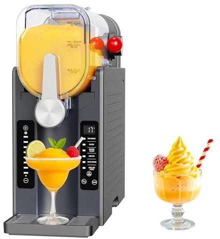 HEIHEIZI Macchina per Granite da 1,6L per La Casa, Senza Ghiaccio, Macchina Professionale per Granite con Autopulente,Touchscreen ad Alta capacità,Macchina per Granite per Feste per Cocktail,Frappé