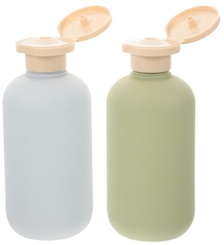 Beaupretty Bouteilles Rechargeables 2 PièCes Pour Shampooing Et Lotion Flacons De Voyage Compacts En Plastique Avec Bouchon À Rabat ÉTanche Conteneurs Pratiques Pour Soins Personnels