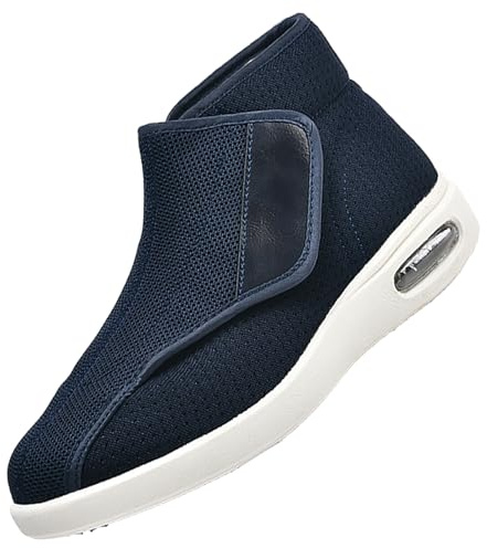 FußGewöLbe Sandalen,Verstellbare Gesundheitsschuhe Verbandschuhe bei geschwollene Füße Reha-Schuhe Ödeme Hausschuhe,Blue,40