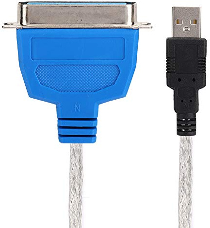 CHICIRIS Adaptador de Conversión de Cable de Impresora 1284 Cable de Puerto USB a Paralelo Velocidad de Transmisión de hasta 12 Mbps, Adecuado para Computadoras Portátiles y de Escritorio, Educación