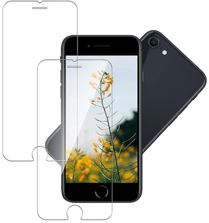 Banuyaw für 2 Stück Schutz Folie iPhone SE 2022 Panzerglas, für Displayschutz iPhone SE 2022/2020 Schutzfolie, 9H Kratzfest Glas HD Clear Schutzglas Panzerfolie