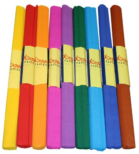 Idena 617005 - Krepppapier, Sortiert, 10 Farben