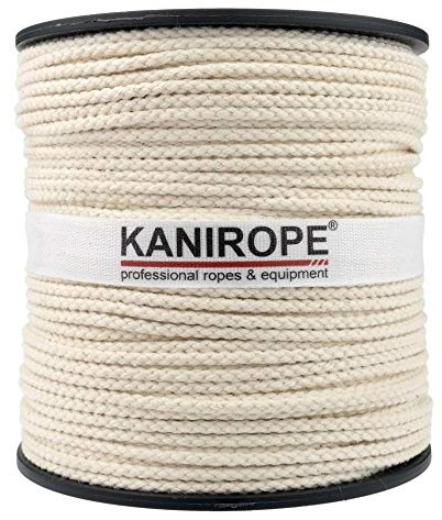 Kanirope® Baumwollseil COBRAID 2,5mm 500m Farbe Cremig Weiß 8-fach geflochten