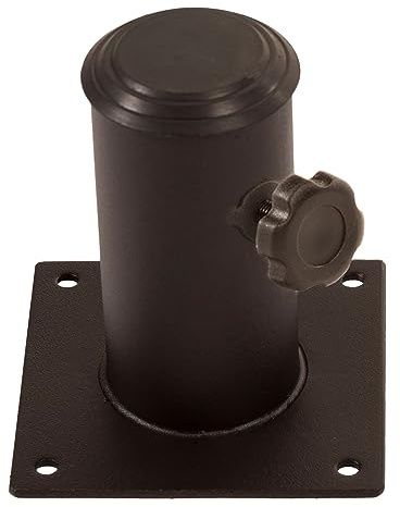 BrackenStyle Aluminium Paralock Paracup, Black, 50mm | Parasol Fixing Cup, Maximum Parasol Pole Diameter, Picnic Tables, Garden & Business Suitable