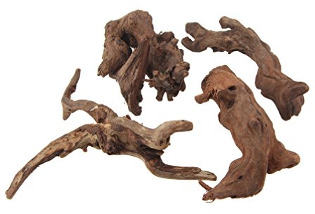 emours Natural Driftwood Branches Reptiles Aquarium Decoration Assorted Size,Small,4 Pieces