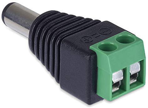 Viewi SSL Satellites 2-Pack 5.5mm x 2.1mm 12V DC Power Cable Male Plug Jack Adapter Connector Plug Adapter for CCTV Camera