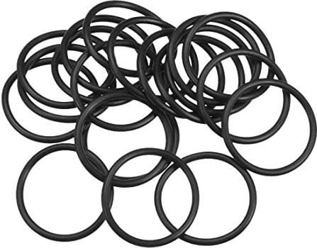 sourcing map 20 Stück Dichtung O-Ringe 40mm AD 33,8mm ID 3,1mm Breite Nitrilkautschuk Metrische Dichtungsringe Gummi Unterlegscheiben für Wasserhahn Schlauch Öl Säure Beständig Schlauch