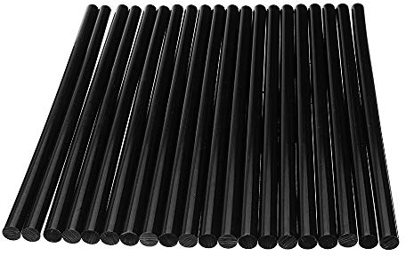 TuToy 20Pcs 11mm x 270mm Black Hot Melt Gule Sticks DIY Craft Model Repair Addive