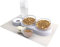 Cat Bowls, NATRUTH Gravity Water and Double Food Triple Bowls with a Bowl Mat Spoon, Wet Dry Feeding Set, Pet food for Cats Small Dogs (Grey)