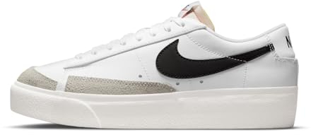 Nike W Blazer Low Platform, Sneaker Donna, White/Black-Sail-Team Orange, 40 EU