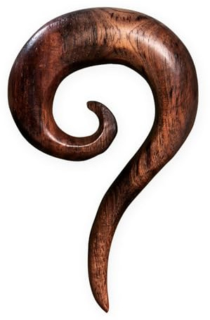 Fly Style Dehnschnecke aus Narra Holz - Spirale Ohr-Expander