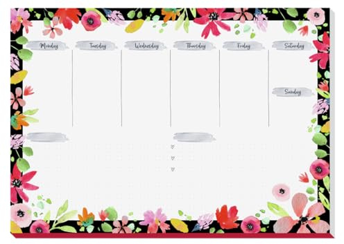 SIGEL Js200 Sous-Main Papier, Agenda Semainier, A3, Multicolore, 30 Feuilles - Jolie