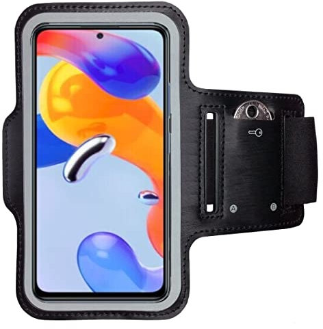 CoverKingz Brassard de Sport pour Xiaomi Redmi Note 11 Pro 5G/Pro Plus - Brassard pour Smartphone, Accessoire de Sport avec Poche pour Les clés Xiaomi Redmi Note 11 Pro 5G/11 Pro Plus - Portable Noir