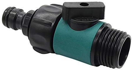 Valvola di plastica con 3/4 filettatura esterna Veloce Frizione Lavaggio Impianto Giardino Irrigazione Raccordi Tubo Raccordi Interruttore 1 pz