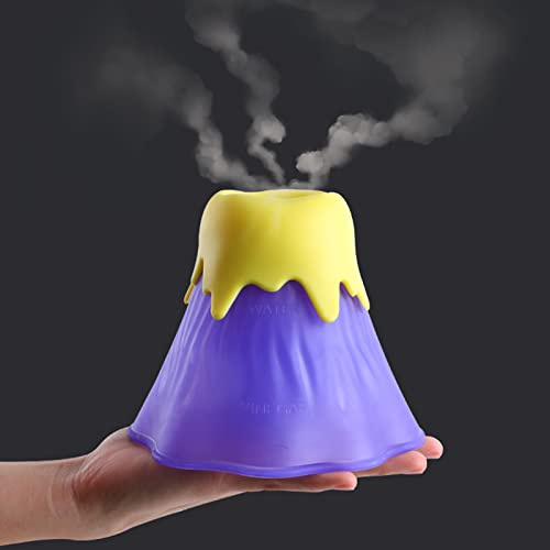 Smart Microwave Steam Cleaner, Erupting Volcano Steam Cleaner,Microwave Cleaner Thoroughly Clean in Minutes, Steam Clean Kitchen Gadget Cleaning Tool, for Home or Office. (purple yellow)