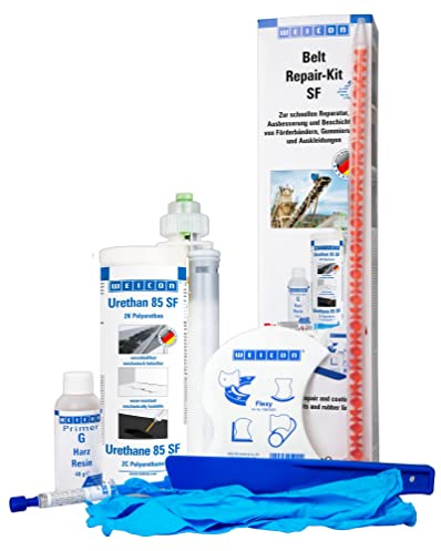 WEICON Belt Repair-Kit SF, schwarz, 590 g | Schnelles Gummireparaturset, Förderbandreparatur, für Risse, Löcher und Gummibeschichtung