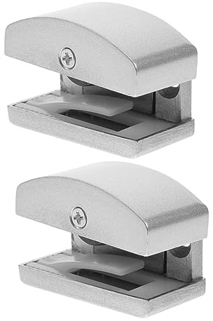 DOITOOL Duschtürführer Bodenführung Glas Schiebetür Stopper Verstellbar Aluminiumlegierung 2 Stück 1.97X1.38X0.98In Für Badezimmer Und Küchenglastüren